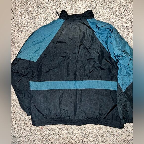 Vintage 90s Kaotic‎ Green Flower Print Windbreaker Unisex Size Large - Picture 4 of 6